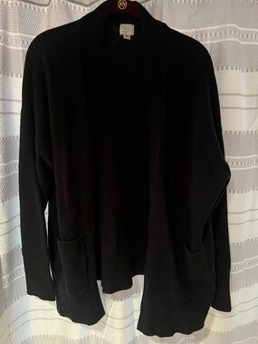 a new day Black Pocket Cardigan